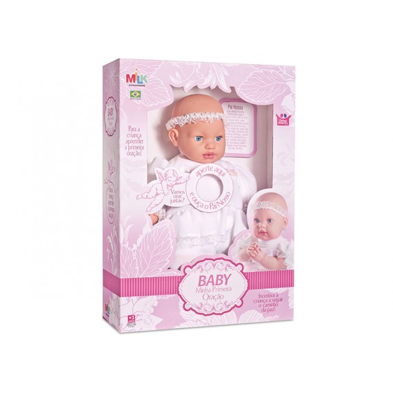 Boneca Baby Minha Primeira Oração Pai Nosso