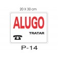 Placas de Sinalização em PS Acesso (Média/Peq./Grande)