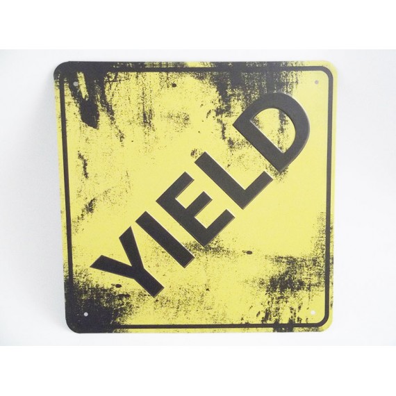 Placa de Metal Yield (Significado em Inglês: Lucro)