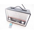 Rádio Estilo Retrô Recarregável AM/FM/SW1/SW2/USB e Bluetooth