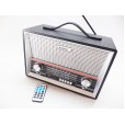 Rádio Estilo Retrô Recarregável AM/FM/SW1/SW2/USB e Bluetooth