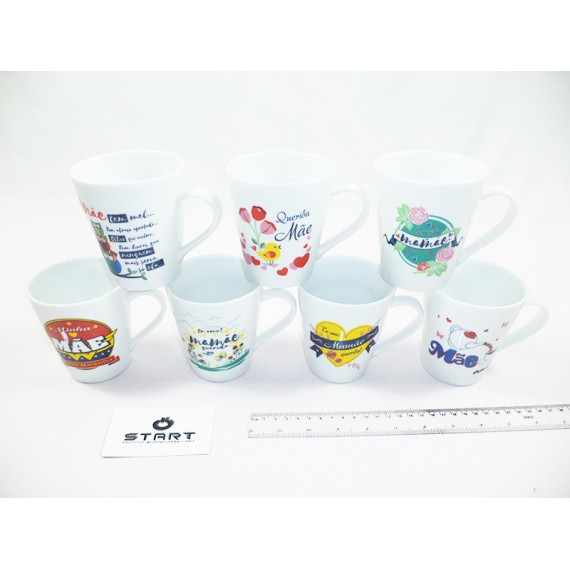 Caneca de Porcelana Dia das Mães Tulipa 290 ml