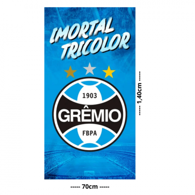 Toalha Grêmio Aveludada (70cm x 1,40m)